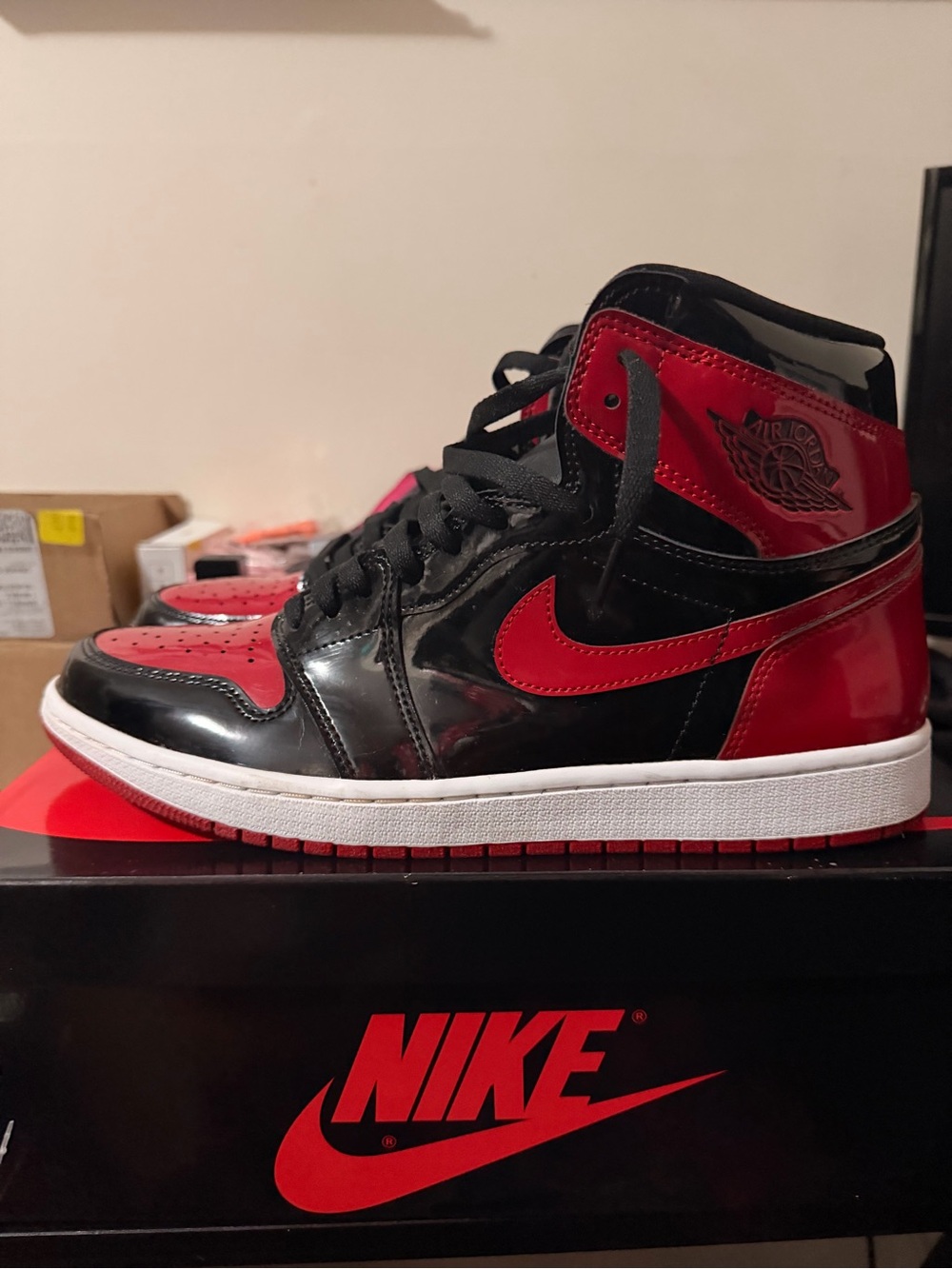 Jordan Air Jordan 1 Retro High OG Black/Red Patent Bred